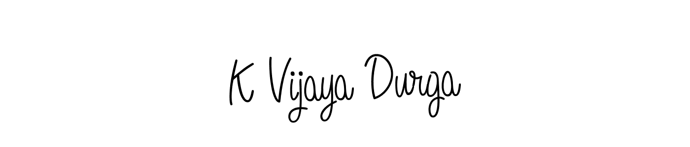 if you are searching for the best signature style for your name K Vijaya Durga. so please give up your signature search. here we have designed multiple signature styles  using Angelique-Rose-font-FFP. K Vijaya Durga signature style 5 images and pictures png