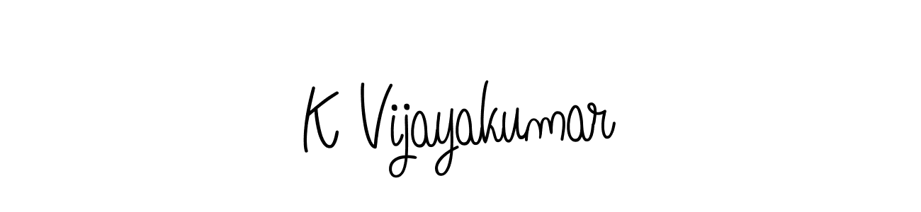 How to make K Vijayakumar name signature. Use Angelique-Rose-font-FFP style for creating short signs online. This is the latest handwritten sign. K Vijayakumar signature style 5 images and pictures png