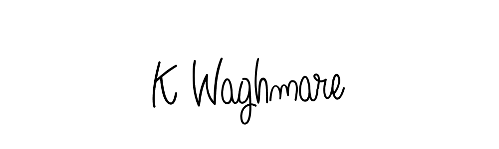 K Waghmare stylish signature style. Best Handwritten Sign (Angelique-Rose-font-FFP) for my name. Handwritten Signature Collection Ideas for my name K Waghmare. K Waghmare signature style 5 images and pictures png