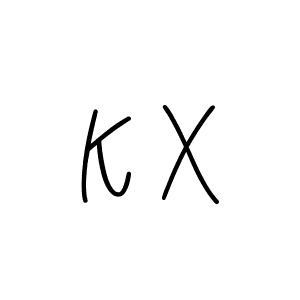 You should practise on your own different ways (Angelique-Rose-font-FFP) to write your name (K X) in signature. don't let someone else do it for you. K X signature style 5 images and pictures png