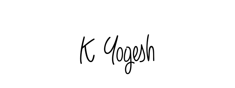 Make a beautiful signature design for name K Yogesh. With this signature (Angelique-Rose-font-FFP) style, you can create a handwritten signature for free. K Yogesh signature style 5 images and pictures png