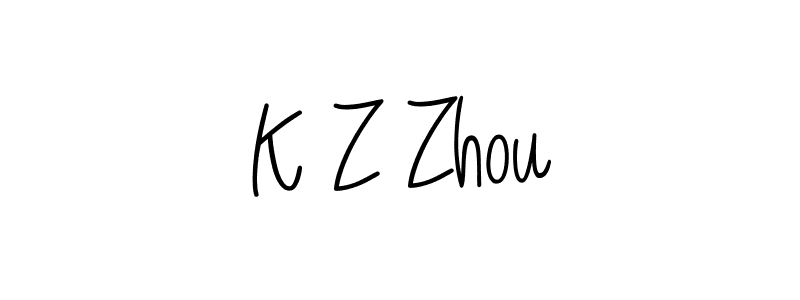 Use a signature maker to create a handwritten signature online. With this signature software, you can design (Angelique-Rose-font-FFP) your own signature for name K Z Zhou. K Z Zhou signature style 5 images and pictures png