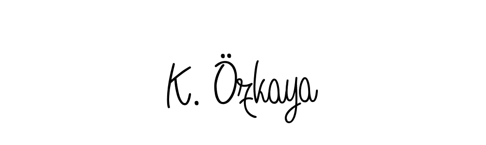 Also we have K. Özkaya name is the best signature style. Create professional handwritten signature collection using Angelique-Rose-font-FFP autograph style. K. Özkaya signature style 5 images and pictures png