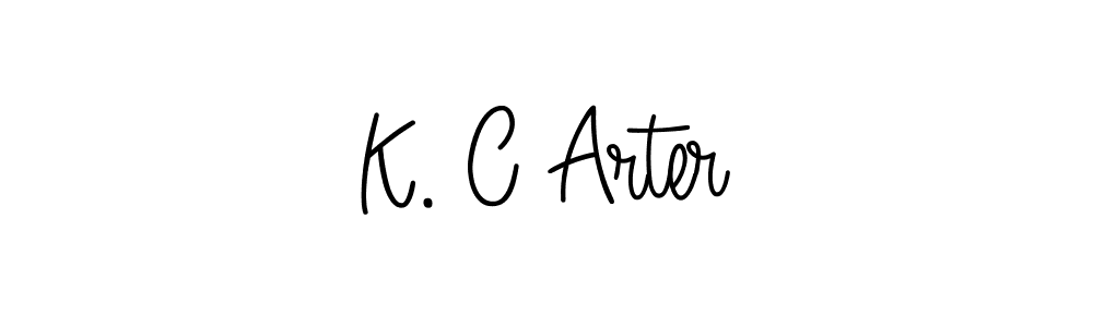 Create a beautiful signature design for name K. C Arter. With this signature (Angelique-Rose-font-FFP) fonts, you can make a handwritten signature for free. K. C Arter signature style 5 images and pictures png