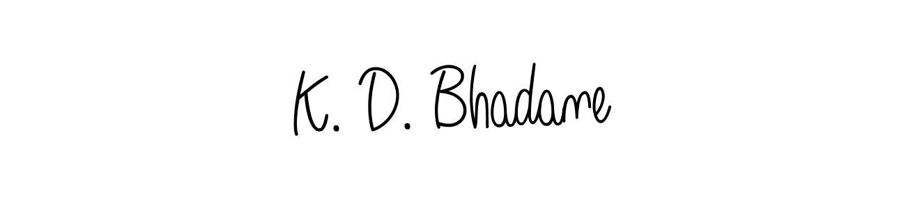 Design your own signature with our free online signature maker. With this signature software, you can create a handwritten (Angelique-Rose-font-FFP) signature for name K. D. Bhadane. K. D. Bhadane signature style 5 images and pictures png