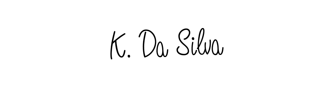 Use a signature maker to create a handwritten signature online. With this signature software, you can design (Angelique-Rose-font-FFP) your own signature for name K. Da Silva. K. Da Silva signature style 5 images and pictures png