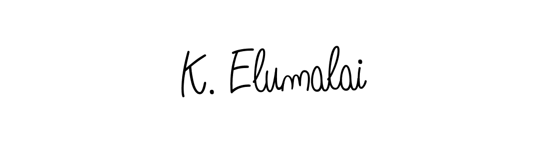 Also You can easily find your signature by using the search form. We will create K. Elumalai name handwritten signature images for you free of cost using Angelique-Rose-font-FFP sign style. K. Elumalai signature style 5 images and pictures png