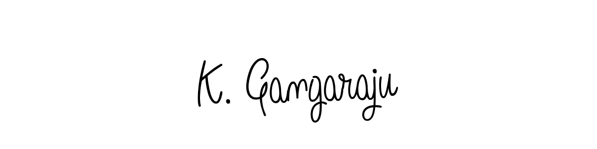 You should practise on your own different ways (Angelique-Rose-font-FFP) to write your name (K. Gangaraju) in signature. don't let someone else do it for you. K. Gangaraju signature style 5 images and pictures png