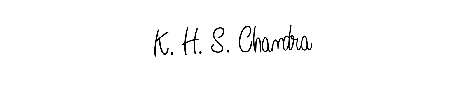 Use a signature maker to create a handwritten signature online. With this signature software, you can design (Angelique-Rose-font-FFP) your own signature for name K. H. S. Chandra. K. H. S. Chandra signature style 5 images and pictures png