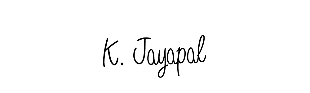 You should practise on your own different ways (Angelique-Rose-font-FFP) to write your name (K. Jayapal) in signature. don't let someone else do it for you. K. Jayapal signature style 5 images and pictures png