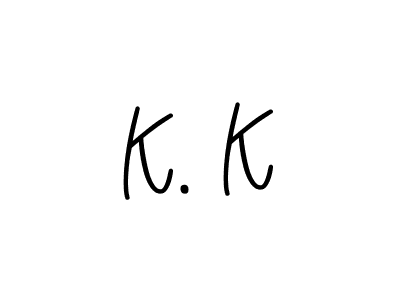 K. K stylish signature style. Best Handwritten Sign (Angelique-Rose-font-FFP) for my name. Handwritten Signature Collection Ideas for my name K. K. K. K signature style 5 images and pictures png
