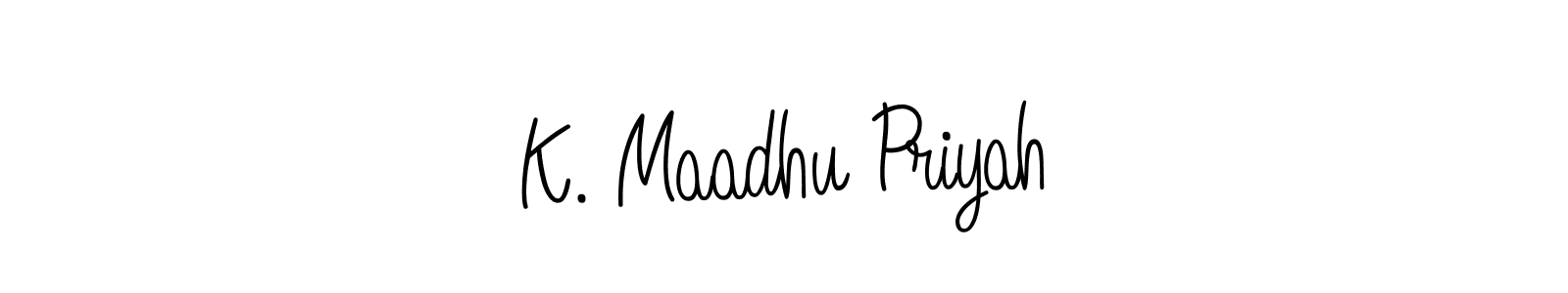 How to make K. Maadhu Priyah signature? Angelique-Rose-font-FFP is a professional autograph style. Create handwritten signature for K. Maadhu Priyah name. K. Maadhu Priyah signature style 5 images and pictures png