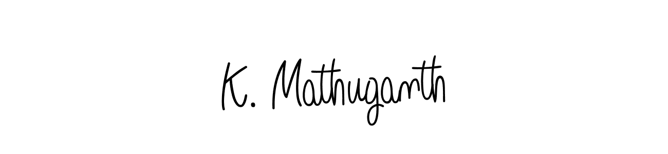 The best way (Angelique-Rose-font-FFP) to make a short signature is to pick only two or three words in your name. The name K. Mathuganth include a total of six letters. For converting this name. K. Mathuganth signature style 5 images and pictures png