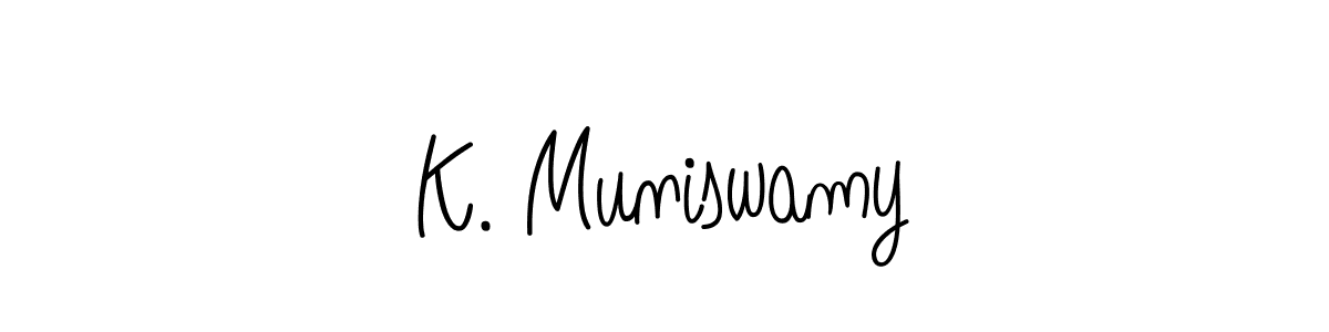 if you are searching for the best signature style for your name K. Muniswamy. so please give up your signature search. here we have designed multiple signature styles  using Angelique-Rose-font-FFP. K. Muniswamy signature style 5 images and pictures png