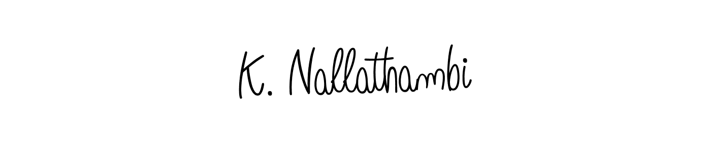 Also You can easily find your signature by using the search form. We will create K. Nallathambi name handwritten signature images for you free of cost using Angelique-Rose-font-FFP sign style. K. Nallathambi signature style 5 images and pictures png