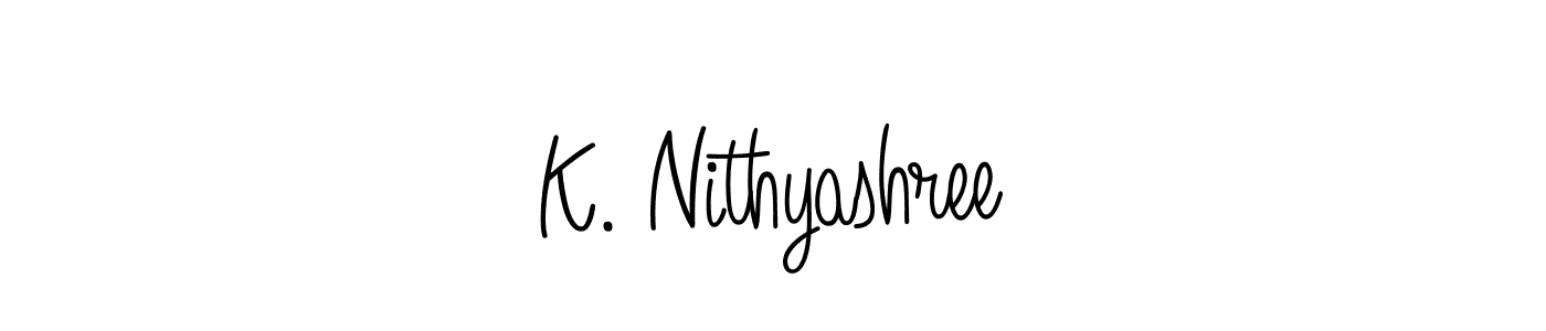 K. Nithyashree stylish signature style. Best Handwritten Sign (Angelique-Rose-font-FFP) for my name. Handwritten Signature Collection Ideas for my name K. Nithyashree. K. Nithyashree signature style 5 images and pictures png