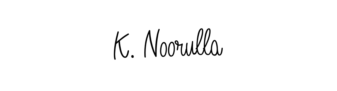 How to Draw K. Noorulla signature style? Angelique-Rose-font-FFP is a latest design signature styles for name K. Noorulla. K. Noorulla signature style 5 images and pictures png