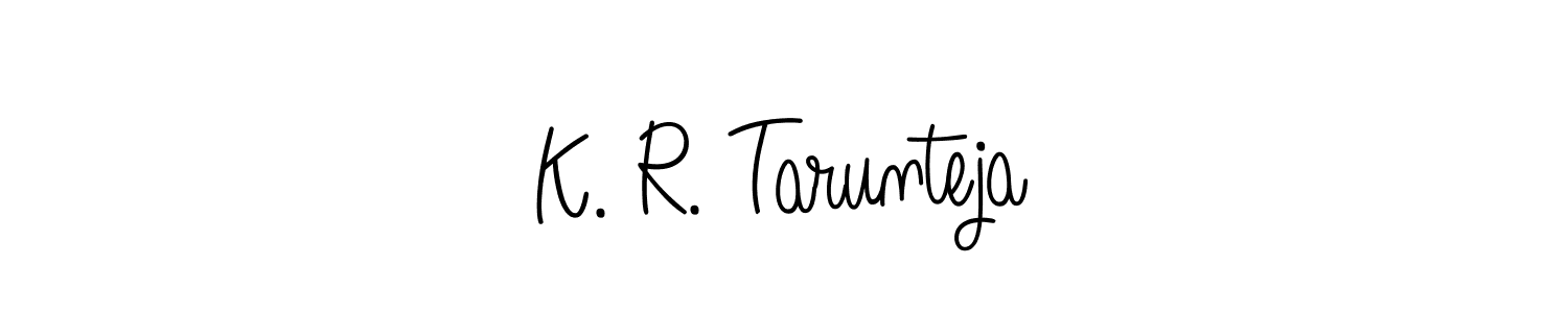 Create a beautiful signature design for name K. R. Tarunteja. With this signature (Angelique-Rose-font-FFP) fonts, you can make a handwritten signature for free. K. R. Tarunteja signature style 5 images and pictures png