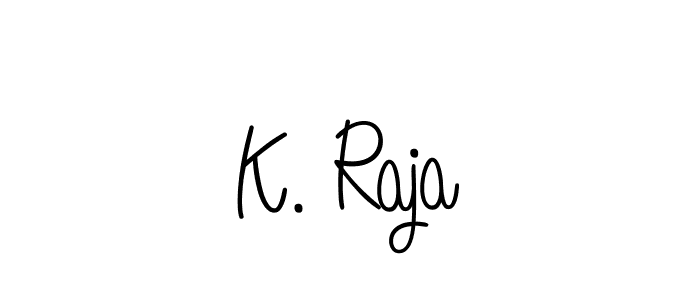 Create a beautiful signature design for name K. Raja. With this signature (Angelique-Rose-font-FFP) fonts, you can make a handwritten signature for free. K. Raja signature style 5 images and pictures png