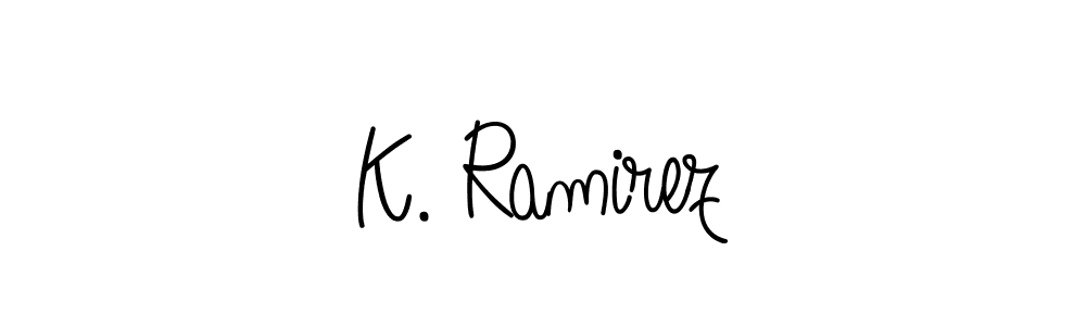 How to make K. Ramirez name signature. Use Angelique-Rose-font-FFP style for creating short signs online. This is the latest handwritten sign. K. Ramirez signature style 5 images and pictures png