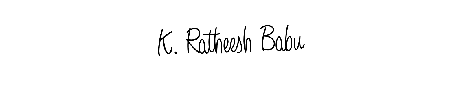 The best way (Angelique-Rose-font-FFP) to make a short signature is to pick only two or three words in your name. The name K. Ratheesh Babu include a total of six letters. For converting this name. K. Ratheesh Babu signature style 5 images and pictures png