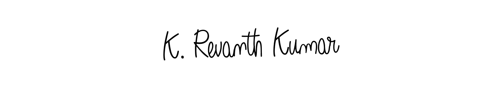 Make a beautiful signature design for name K. Revanth Kumar. With this signature (Angelique-Rose-font-FFP) style, you can create a handwritten signature for free. K. Revanth Kumar signature style 5 images and pictures png