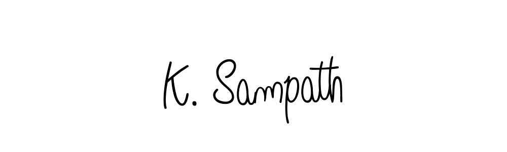 Create a beautiful signature design for name K. Sampath. With this signature (Angelique-Rose-font-FFP) fonts, you can make a handwritten signature for free. K. Sampath signature style 5 images and pictures png