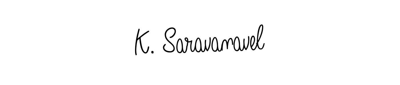 This is the best signature style for the K. Saravanavel name. Also you like these signature font (Angelique-Rose-font-FFP). Mix name signature. K. Saravanavel signature style 5 images and pictures png