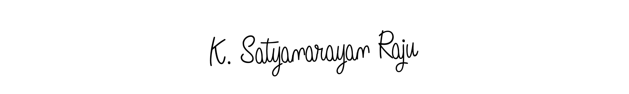 The best way (Angelique-Rose-font-FFP) to make a short signature is to pick only two or three words in your name. The name K. Satyanarayan Raju include a total of six letters. For converting this name. K. Satyanarayan Raju signature style 5 images and pictures png