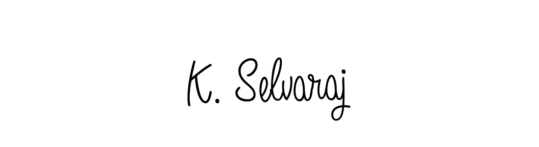 The best way (Angelique-Rose-font-FFP) to make a short signature is to pick only two or three words in your name. The name K. Selvaraj include a total of six letters. For converting this name. K. Selvaraj signature style 5 images and pictures png