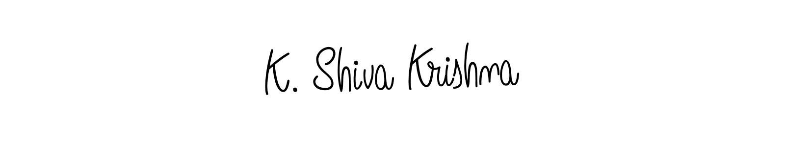 Use a signature maker to create a handwritten signature online. With this signature software, you can design (Angelique-Rose-font-FFP) your own signature for name K. Shiva Krishna. K. Shiva Krishna signature style 5 images and pictures png