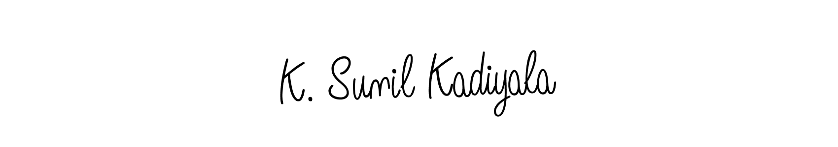 Design your own signature with our free online signature maker. With this signature software, you can create a handwritten (Angelique-Rose-font-FFP) signature for name K. Sunil Kadiyala. K. Sunil Kadiyala signature style 5 images and pictures png