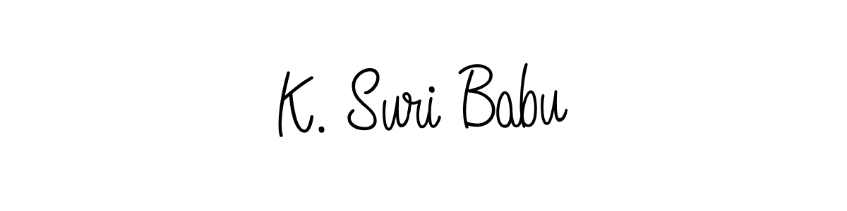 Also we have K. Suri Babu name is the best signature style. Create professional handwritten signature collection using Angelique-Rose-font-FFP autograph style. K. Suri Babu signature style 5 images and pictures png