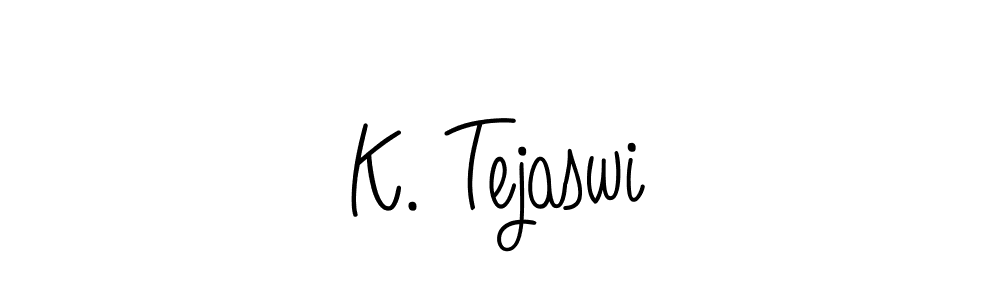 Check out images of Autograph of K. Tejaswi name. Actor K. Tejaswi Signature Style. Angelique-Rose-font-FFP is a professional sign style online. K. Tejaswi signature style 5 images and pictures png