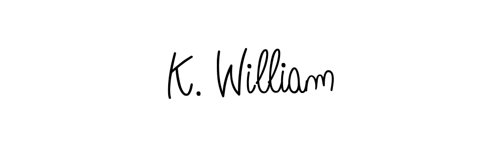 Design your own signature with our free online signature maker. With this signature software, you can create a handwritten (Angelique-Rose-font-FFP) signature for name K. William. K. William signature style 5 images and pictures png