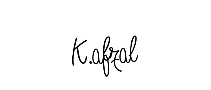 Create a beautiful signature design for name K.afzal. With this signature (Angelique-Rose-font-FFP) fonts, you can make a handwritten signature for free. K.afzal signature style 5 images and pictures png