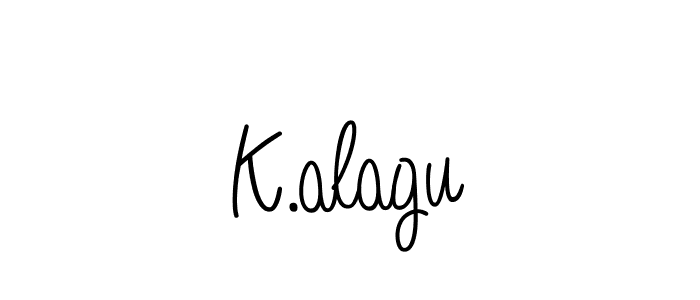 if you are searching for the best signature style for your name K.alagu. so please give up your signature search. here we have designed multiple signature styles  using Angelique-Rose-font-FFP. K.alagu signature style 5 images and pictures png