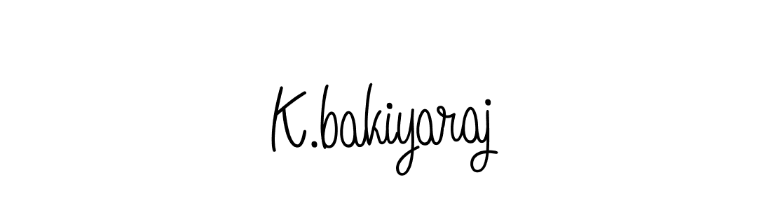 Use a signature maker to create a handwritten signature online. With this signature software, you can design (Angelique-Rose-font-FFP) your own signature for name K.bakiyaraj. K.bakiyaraj signature style 5 images and pictures png