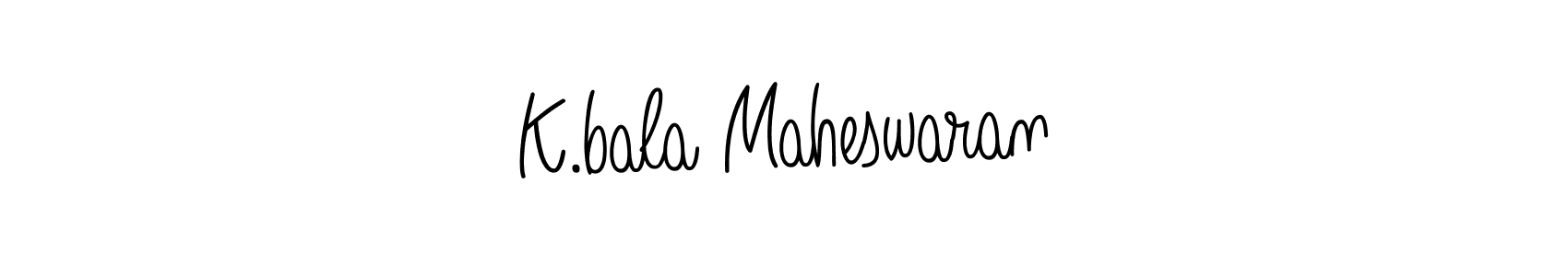 The best way (Angelique-Rose-font-FFP) to make a short signature is to pick only two or three words in your name. The name K.bala Maheswaran include a total of six letters. For converting this name. K.bala Maheswaran signature style 5 images and pictures png