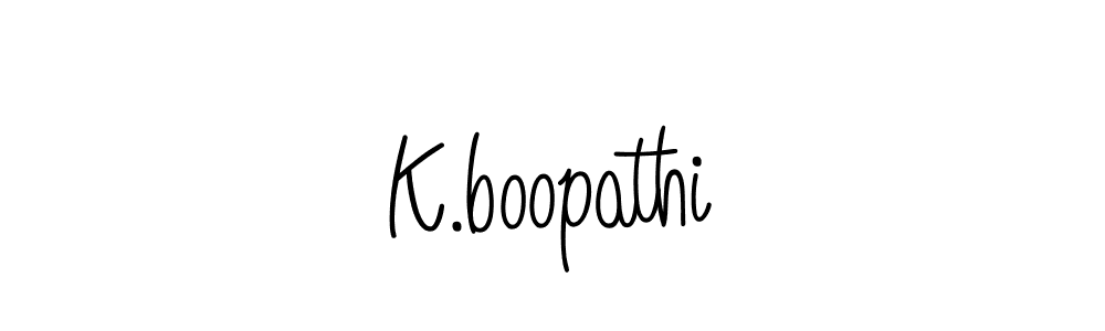 Use a signature maker to create a handwritten signature online. With this signature software, you can design (Angelique-Rose-font-FFP) your own signature for name K.boopathi. K.boopathi signature style 5 images and pictures png