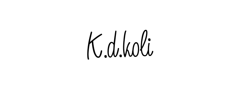 Also we have K.d.koli name is the best signature style. Create professional handwritten signature collection using Angelique-Rose-font-FFP autograph style. K.d.koli signature style 5 images and pictures png