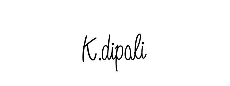 Use a signature maker to create a handwritten signature online. With this signature software, you can design (Angelique-Rose-font-FFP) your own signature for name K.dipali. K.dipali signature style 5 images and pictures png