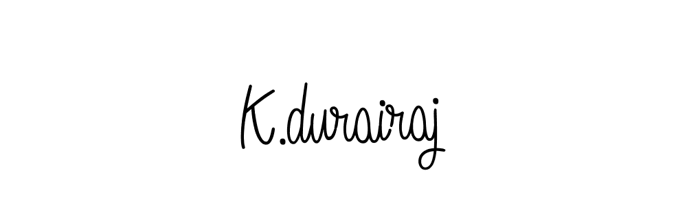 Make a beautiful signature design for name K.durairaj. With this signature (Angelique-Rose-font-FFP) style, you can create a handwritten signature for free. K.durairaj signature style 5 images and pictures png