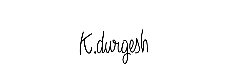 You should practise on your own different ways (Angelique-Rose-font-FFP) to write your name (K.durgesh) in signature. don't let someone else do it for you. K.durgesh signature style 5 images and pictures png