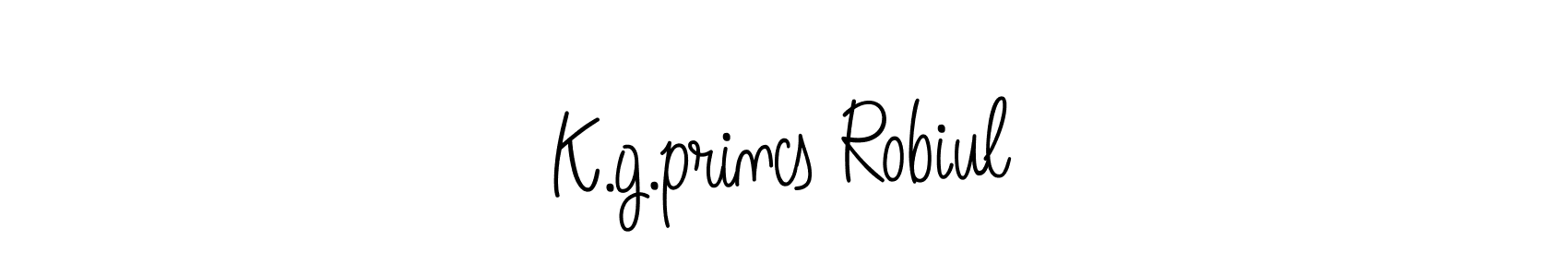 Create a beautiful signature design for name K.g.princs Robiul. With this signature (Angelique-Rose-font-FFP) fonts, you can make a handwritten signature for free. K.g.princs Robiul signature style 5 images and pictures png