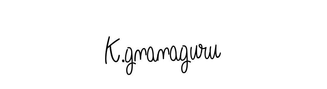 The best way (Angelique-Rose-font-FFP) to make a short signature is to pick only two or three words in your name. The name K.gnanaguru include a total of six letters. For converting this name. K.gnanaguru signature style 5 images and pictures png