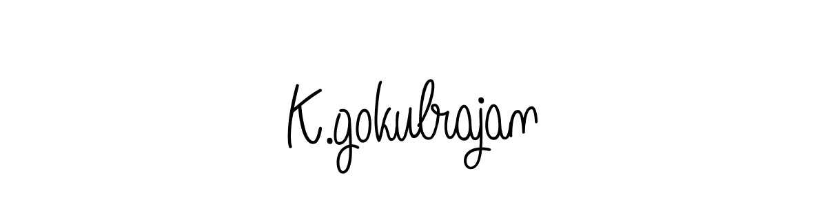 Use a signature maker to create a handwritten signature online. With this signature software, you can design (Angelique-Rose-font-FFP) your own signature for name K.gokulrajan. K.gokulrajan signature style 5 images and pictures png