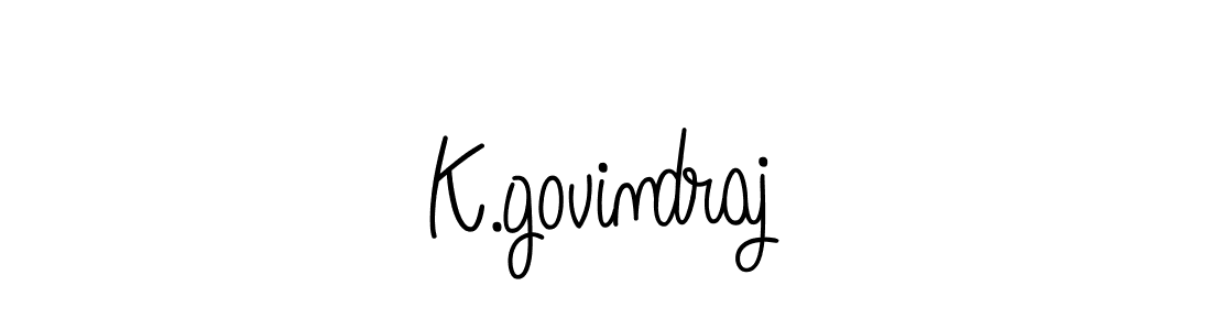 The best way (Angelique-Rose-font-FFP) to make a short signature is to pick only two or three words in your name. The name K.govindraj include a total of six letters. For converting this name. K.govindraj signature style 5 images and pictures png