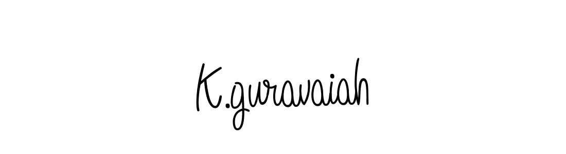 Design your own signature with our free online signature maker. With this signature software, you can create a handwritten (Angelique-Rose-font-FFP) signature for name K.guravaiah. K.guravaiah signature style 5 images and pictures png