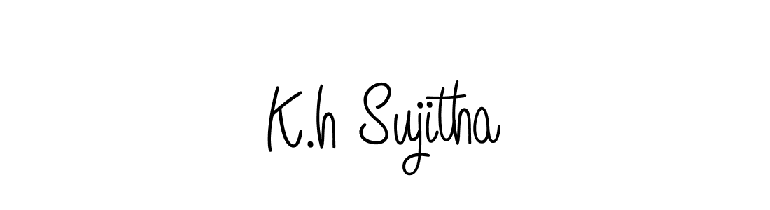 How to make K.h Sujitha signature? Angelique-Rose-font-FFP is a professional autograph style. Create handwritten signature for K.h Sujitha name. K.h Sujitha signature style 5 images and pictures png